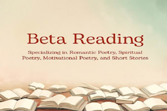 beta read poetry book with my publishing expertise