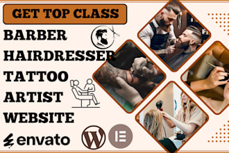 design best barber hairdresser makeup tattoo artist portfolio wordpress website
