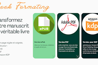 create print ready and ebook formatting for your novel