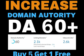 increase domain authority moz da 60