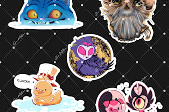 create custom sticker illustration