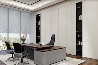 design 3d modern corporate office interior visualization, conference room render