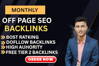 monthly off page seo with manual white hat link building