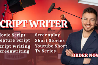 screenwriter scriptwriter screenplay writer movie tv script crime fiction youtub