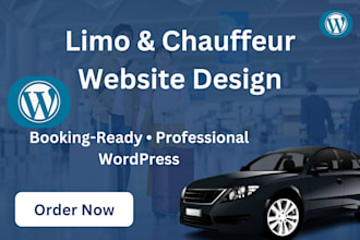 design a professional limo and chauffeur website on wordpress, website fix
