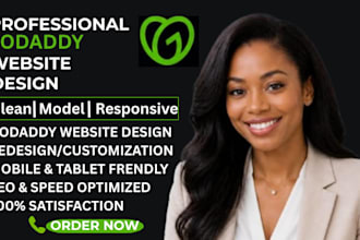 design a professional godaddy website, redesign godaddy website, godaddy