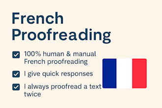 manually proofread any french text