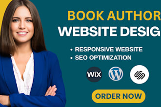 create a responsive book author website, book website