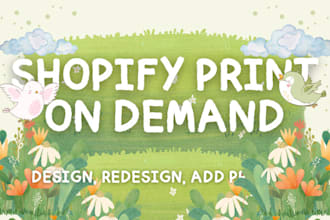 setup shopify pod store, printful, printify design, print on demand store