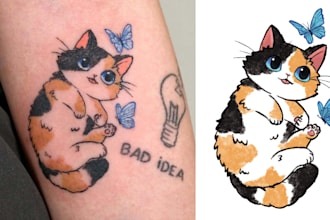 design your cat tattoo