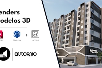 realizare tu diseño arquitectónico, elevaciones y renders