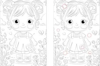 draw spot the difference and hidden object picture