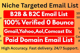 provide targeted and verified bulk email lists for email marketing