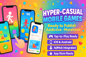 develop addictive hyper casual mobile games for android IOS
