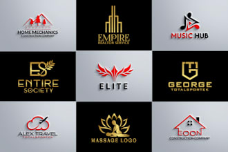 do custom minimalist business logo design and redesign