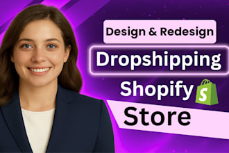create shopify store, shopify website design, shopify dropshipping website