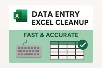 do accurate data entry, excel cleanup and  formatting
