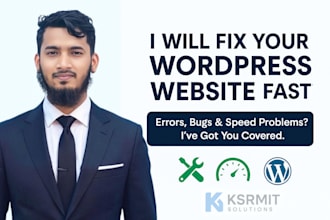 fix any wordpress issue or error fast