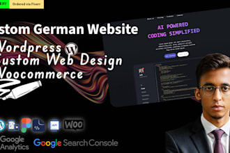 do web application,website or wordpress for business deutsch