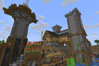 create a build in minecraft,castles,parkour builds,houses,farms