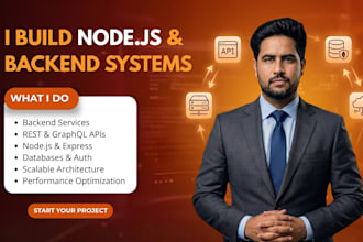 be your node js developer for developing apis and backend