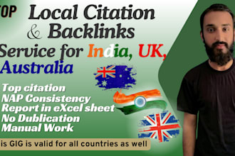 do indian local citation, UK local citations, australia local citation