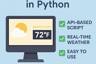 build weather app or API based python script