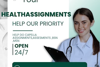 help you do capella flexpath bsn ,msn and assesment in one billing cycle