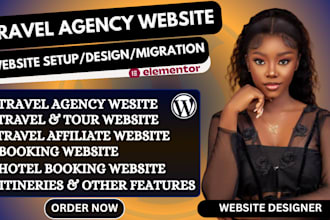 design wordpress website redesign website wordpress travel agency website