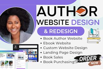 design author website canva ebook book landing page portfolio course website