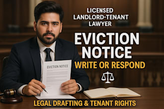 write or respond to an eviction notice as a licensed landlord tenant lawyer