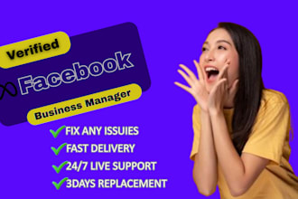 fresh verified fb business manager and ads account