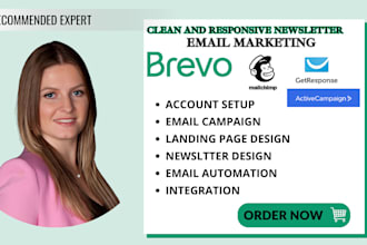 setup and design brevo email marketing campaigns, automation and newsletters
