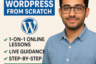 teach you wordpress development from scratch with live 1 on 1 training
