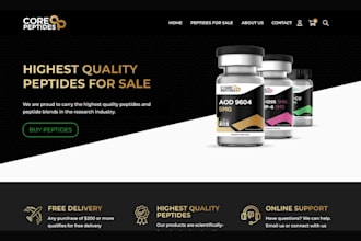 build peptide website supplement, nutraceutical store kratom store peptide store
