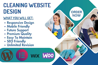 design cleaning website, commercial cleaning website, house cleaning