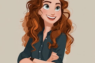draw you a beautiful portrait in disney cartoon style