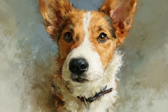 draw and paint a portrait of your pet