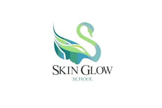 design online school natural skin care logo