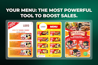 design high quality brochures or menus