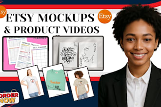 design high quality etsy listing mockups and product images for your etsy shop