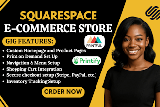 do squarespace ecommerce store, squarespace print on demand, printify, printful