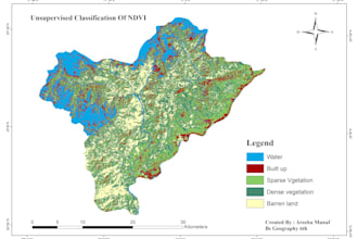 perform ndvi, lst, and land cover classification using gis