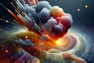 create abstract geometric digital art