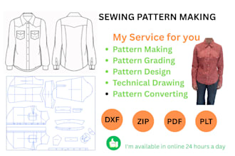 be your sewing pattern maker, pdf pattern, dxf pattern
