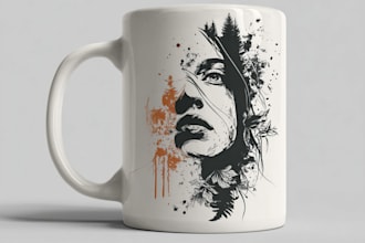 create custom coffee mug designs with amazing typography