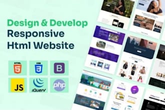 design and develop static responsive websites