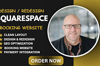 design a professional and responsive squarespace booking website with calendar