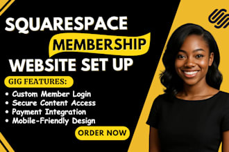 build a squarespace membership website online course website author website
