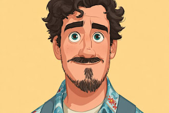 draw cute disney cartoon portrait